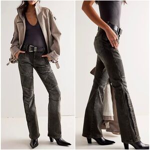 NEW Free People We The Free Vector Moto Flare Jean Size 26